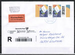 Bund 3876 als portoger. MeF mit 2x 290 Cent Briefe-Dauerserie aus Bogen auf Inl.-�berg.-EinschreibeR�ckschein-Brief bis 20g von 2025-2026, codiert