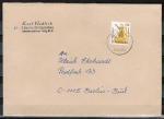Bund 1401 als portoger. EF mit 140 Pf SWK aus Rolle auf Berliner Ortsbrief 50-100g vom Mrz 1991