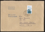 Bund 1381 als portoger. EF mit 280 Pf SWK aus Bogen mit Oberrand auf Ausl.-Pckchen 250-500g von 1988 in die UdSSR, AnkStpl.