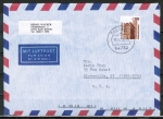 Bund 1348 als portoger. EF mit 300 Pf SWK aus Rolle auf Luftpost-Brief bis 20g von 1993-2002 in die USA, vs. codiert