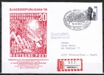 Bund 1407 als Privat-Ganzsachen-Umschlag mit eingedruckter Marke 350 Pf SWK als Einschreibe-Brief bis 20g mit SST vom Sept. 1989