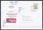 Bund 1691 als portoger. EF mit 700 Pf SWK aus Rolle auf Ausl.-Wertbrief 20-50g von 1993-1997 nach Estland