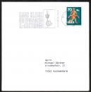 Bund 634 als portoger. EF mit 70 Pf DLRG auf Nichtstand.-Infopost bis 20g von 2001, 14x14 cm