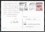 Bund 717 als portoger. EF mit 30 Pf Europa 1972 auf Inlands-Postkarte von 1972-1974