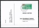 Bund 751 als portoger. EF mit 30 Pf Brot fr die Welt auf Inlands-Postkarte von 1972-1974