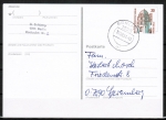 Berlin 793 als portoger. EF mit 30 Pf SWK aus Rolle auf VGO-Postkarte ab Ost-Berlin von 1990-1991