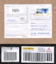 Bund ATM 7 - Fehlverwendung - Marke zu 3,90 ¤ als portoger. EF auf Inlands-Päckchen-Adresse von 2008 / 2009, mit Label