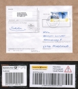 Bund ATM 7 - Fehlverwendung - Marke zu 3,90  als portoger. EF auf Inlands-Pckchen-Adresse von 2008 / 2009, mit Label