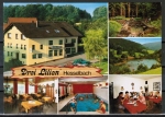Werbe-Ansichtskarte Oberzent / Hesselbach, Gasthaus und Pension "Drei Lilien" - Familie Ferdinand Frank, um 1980