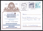 Bund Privat-Ganzsachen-Postkarte mit eingedruckten Marken 50 Pf Neuschwanstein in grn + 10 Pf B+S portoger. als Inlands-Postkarte 1983 verwendet