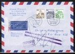 Bund 914+913+1038 u.g. als portoger. Zdr.-EF mit 30+10+50 Pf grne B+S als Zdr. unten geschn. aus MH im Bdr. auf Luftpost-Drucksache 2/1989 Japan/Ank.