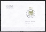 Bund 1140 als portoger. EF mit 80 Pf B+S Serie aus Bogen mit Ober-Eckrand auf Inlands-Brief bis 20g von 1982-1989