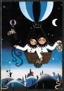 Ansichtskarte von D. Bagni - "Deux Pierrots en ballon"