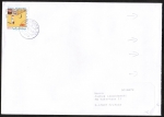 Bund 2035 als portoger. EF mit 300 Pf Erich Kästner auf C5-Inlands-Brief von 1999, 23 cm lang, rechts braune Stelle von rs. Skl.-Klappe