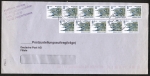 Bund 2156 als portoger. MeF mit 11x 100 Pf / 0,51  SWK aus Rolle auf Postzustellauftrag vom Juni 2002, kleine Mngel