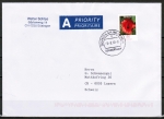 Bund 2472 Skl. (Mi. 2477) als portoger. EF mit 55 Cent Blumen / Klatschmohn als Skl.-Marke auf A-Brief von 2007-2010 von Büsingen in die Schweiz, codiert