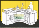 Bund ATM 1 - Marke zu 5 Pf in Gravur-Type auf gelber Terminal-Faltkarte mit Terminal-Sonderstempel vom 7.10.1982