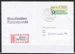 Bund ATM 1 - Marke zu 330 Pf als portoger. EF auf Inlands-Einschreibe-Brief 20-50g vom Letzttag 31.7.1984 vom Terminals Hannover / ed