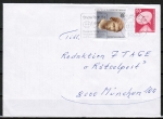 Berlin 708 als portoger. MiF mit 30 Pf Antikenmuseum + 50 Pf I+T Berlin auf Brief bis 20g von 1984 ins Bundesgebiet, codiert