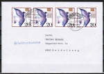 Bund 1388 als portoger. MeF mit 4x 20 Pf Tag der Briefmarke 1988 auf Briefdrucksache bis 20g vom Mai 1989