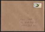 Bund 3529 Skl. (Mi. 3533) als portoger. EF mit 155 Cent Grünes Band als Skl.-Marke auf C5-Inlands-Brief von 2020, ca. 23 cm lang