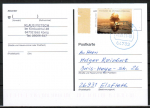 Bund 3059 als portoger. EF mit 60 Cent Odertal auf Inlands-Postkarte von 2019-2021, codiert, kleine Schürfstelle im Markenrand