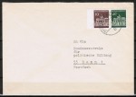 Bund 506+507 als portoger. Zdr.-EF mit  Zdr. 10+20 Pf Brandenburger Tor aus Markenheftchen auf Inlands-Brief bis 20g von 1968-1972