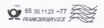 Frankierservice-Stempel mit Datum vom 30.11.2023 - auf C6-Blanko-Blatt