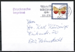 Bund 1602 als portoger. EF mit 60 Pf Jugend 1992 auf Inlands-Drucksache bis 20g von 1992, codiert