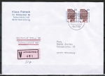 Bund 1746 als portoger. MeF mit 2x 550 Pf SWK als Bogen-Paar auf Inlands-Wertbrief 20-50g von 1994-1997