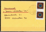 Bund 977 als portoger. MeF mit 2x 40 Pf Katholikentag auf Inlands-Brief 20-50g von 1978, codiert