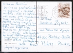 Bund 962 als portoger. EF mit 50 Pf Martin Buber auf Auslands-Postkarte von 1978 nach Polen