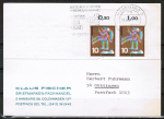 Bund 630 als portoer. MeF mit 2x 10 Pf Bergwacht auf Inlands-Postkarte vom August 1971