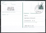 Berlin 795 als Ganzsachen-Postkarte P 138 / Antwort-Teil mit eingedr.  Marke 60 Pf SWK Lumo 2cm neben M. - als Pk aus dem Bundesgebiet n. Berlin