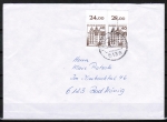 Bund 1037 als portoger. MeF mit 2x brauner 40 Pf B+S - Marke aus Bogen als Oberrand-Paar auf Inlands-Brief bis 20g von 1982-1989