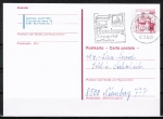 Bund 917 als Auslands-Ganzsachen-Postkarte mit eingedr. Marke "braune 60 Pf in rot" (Marksburg) als P 127 als Inlands-Postkarte von 1982-1993 verwendet