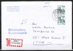 Bund 999 als portoger. MeF mit 2x 230 Pf B+S - Serie aus Rolle auf Auslands-Einschreibe-Brief 20-50g von 1989-1992 in die CSSR, vs. Stempel