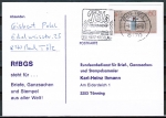 Bund 1175 als Ganzsachen-Ausschnitt GAA 60 Pf Europa 1983 aus PSo 8 als portoger. EF auf Postkarte 1983-1993 gelaufen