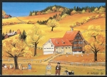 Ansichtskarte von Margrith Hasler - "Bauernhöfe" (1980)