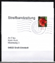 Bund 2472 EF mit 55 Cent Blumen / Klatschmohn aus Rolle auf Streifbandzeitung bis 50g von 2005-2011