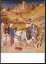 Ansichtskarte der "Brüder aus Limbourg'" (um 1415/1416) - "August - Jagd"