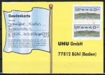 Bund ATM 2 - Nadeldruck - 2 Marken zu 40 Pf (Restwert!) als portoger. MeF auf Inlands-Postkarte von 1993-1997, codiert