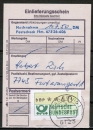 Bund ATM 1 - Marke zu 40 Pf als portoger. EF auf Einlieferungsschein für einen Nachnahme-Brief von 1981-1982