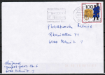 Berlin 854 als portoger. EF mit 100 Pf Wohlfahrt 1989 auf Brief bis 20g von 1989-1991 im Bundesgebiet mit Bund-Stempel, codiert