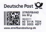 Label der Deutschen Post AG für Streifbandzeitungen