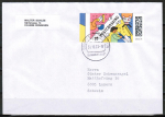 Bund 3722 als portoger. EF mit 95 Cent Postcrossing auf B-Brief vom ZAG Büsingen von 2022 in die Schweiz