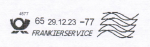 Frankierservice-Stempel mit Datum vom 29.12.2023 - auf C6-Blanko-Blatt