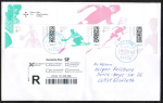 Bund 3762-3764 als portoger. Zdr.-EF mit 85+100+160 Cent Sport 2023 als Zdr.-Blatt aus MH auf Einwurf-Einschreibe-Brief 20-50g von 2025-2026, codiert