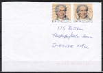 Bund 2073 als portoger. MeF mit 2x 110 Pf Goethe auf Inlands-Kompakt-Brief 20-50g von 1999-2002, codiert