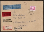 DDR 2633 - 3,- Mark als portoger. EF auf Luftpost-Eil-Einschreibe-Brief 20-30g im DDR-Tarif vom Mrz 1990 nach Australien, AnkStpl.